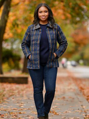 All for You Quilted Plaid Jacket. Women's Medium